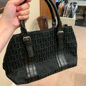 Fendi zucca black purse